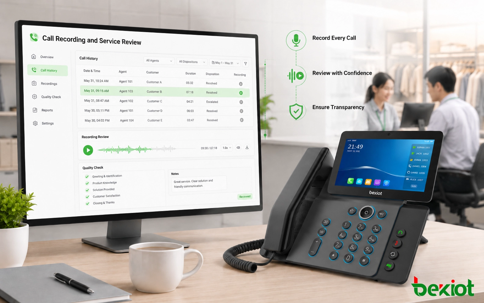 Call Recording and Service Review