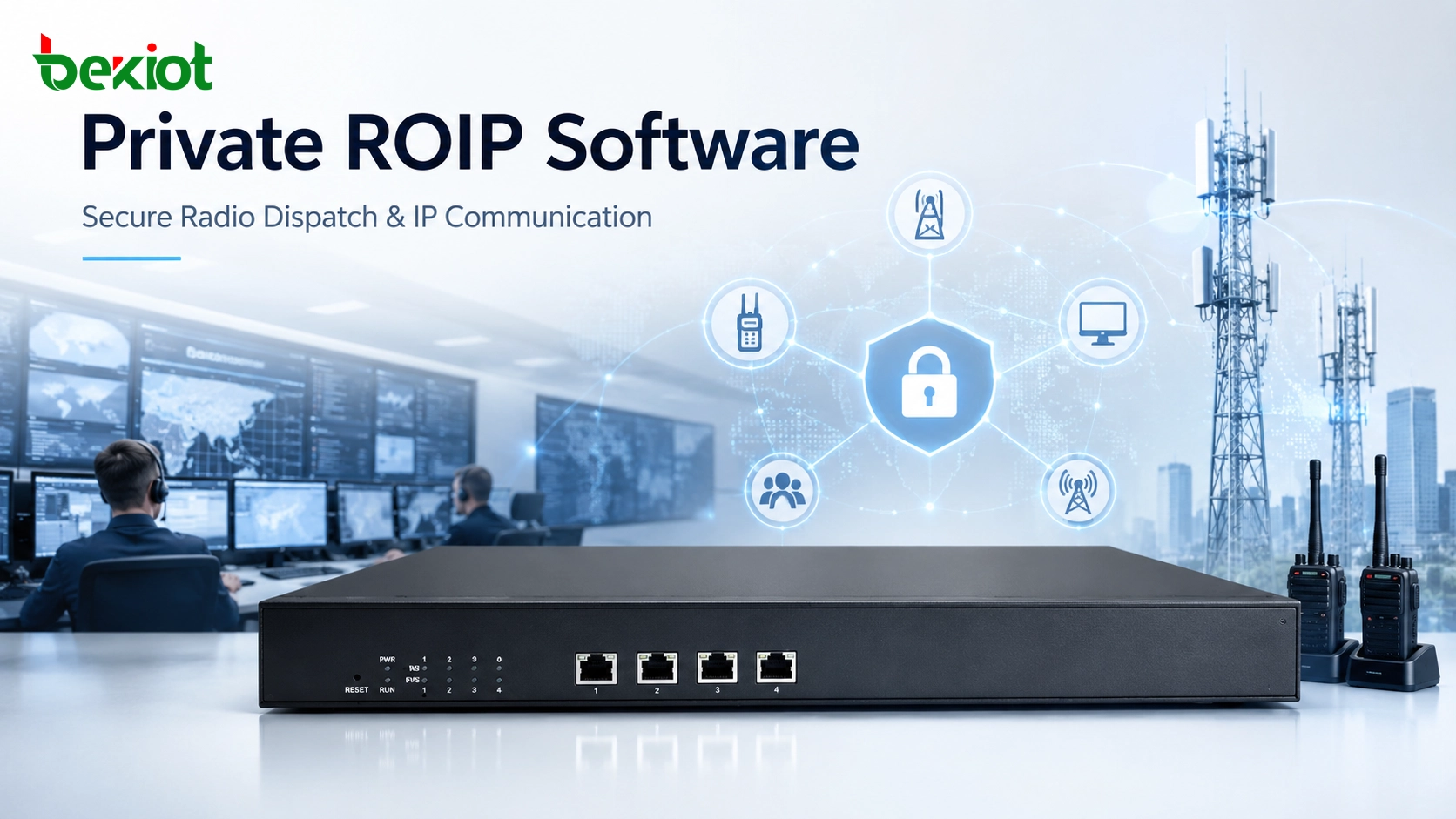 Private ROIP Software for Secure Radio Dispatch and IP Communication