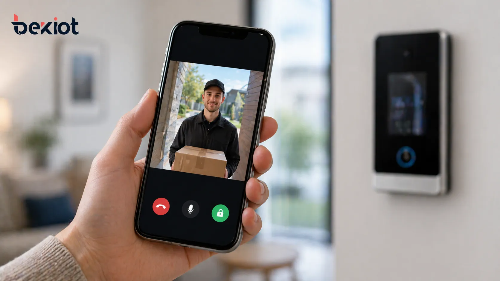 Mobile phone remote access control for IP wall intercom system