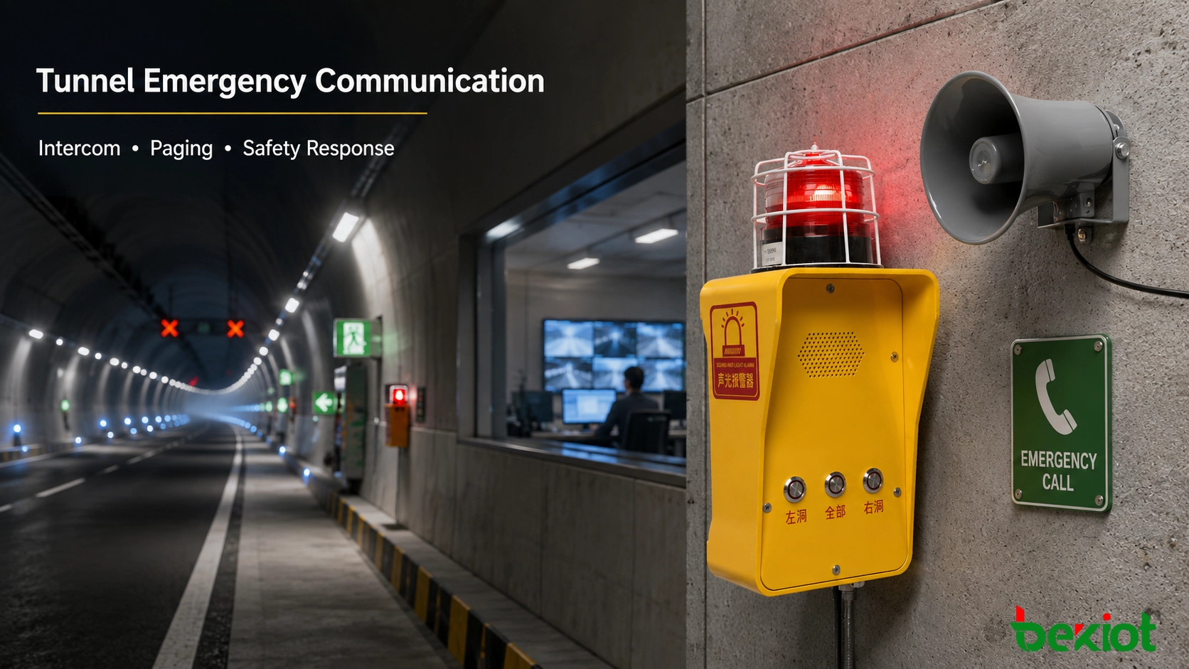Tunnel Emergency Communication Systems for Intercom, Paging, and Safety Response