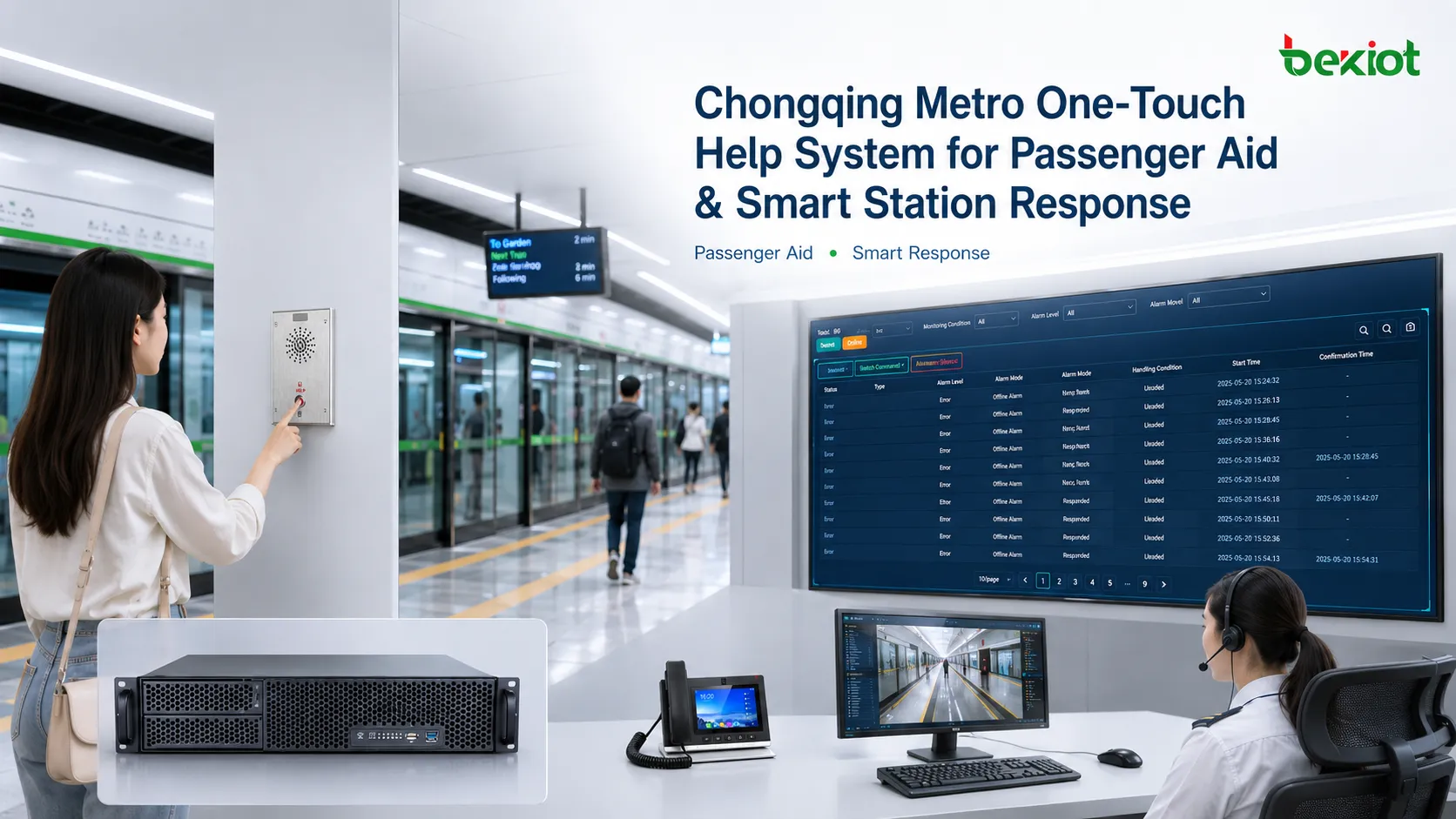 Chongqing Metro One-Touch Help System for Passenger Aid & Smart Station Response