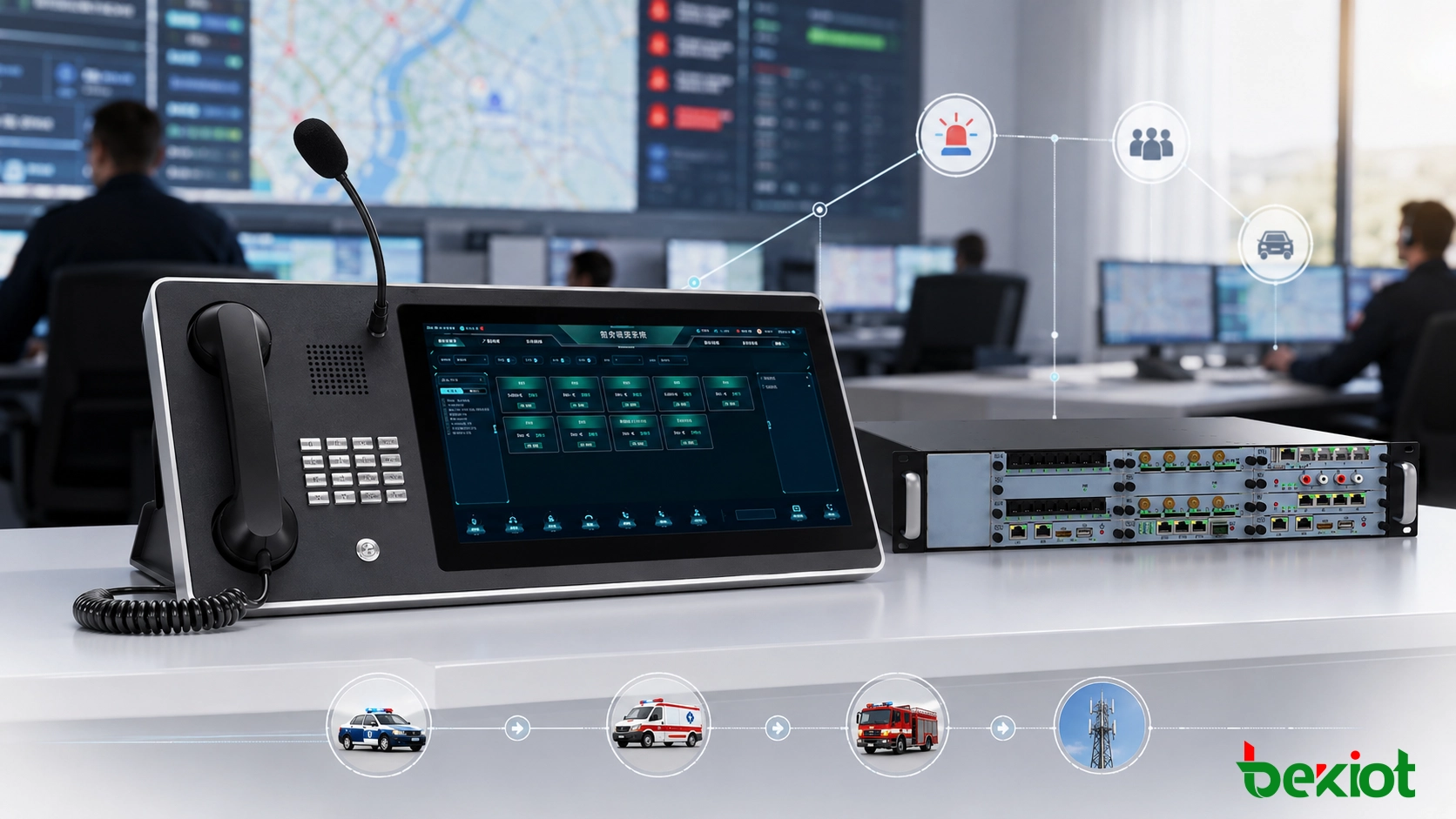 Emergency Command Workflow for Integrated Dispatch, Alarm Response, and Field Coordination