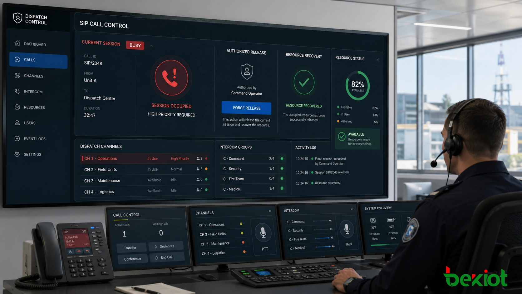 Forced Release in Communication and Control Systems