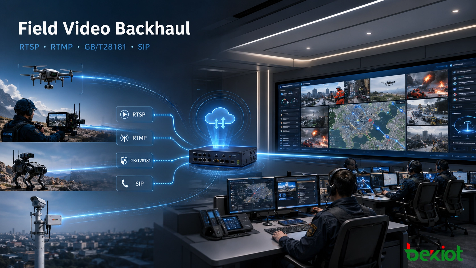 Field Video Backhaul Protocols for Emergency Command and Mobile Operations