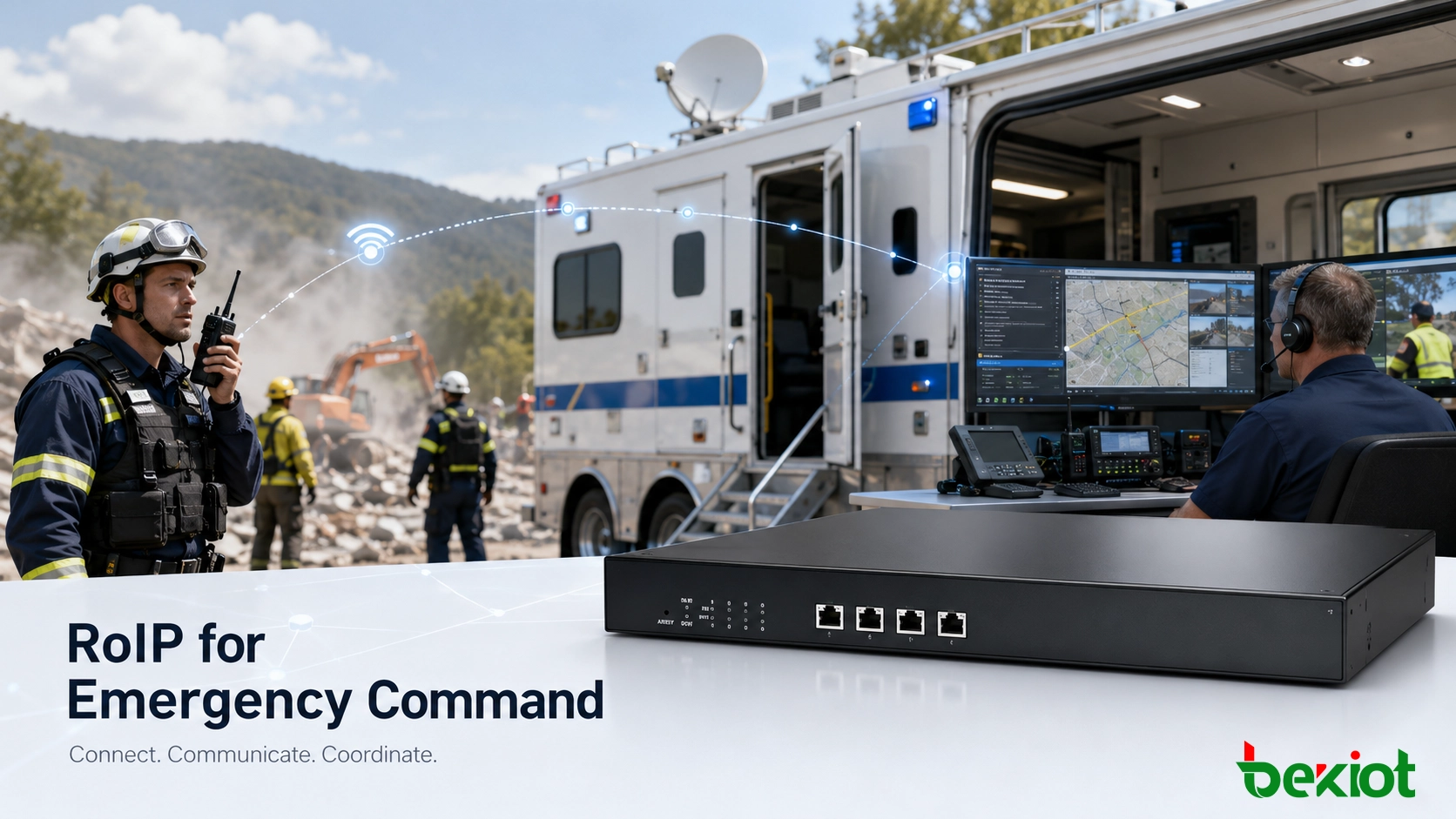 Connecting Walkie-Talkies to Emergency Command Vehicles Through RoIP