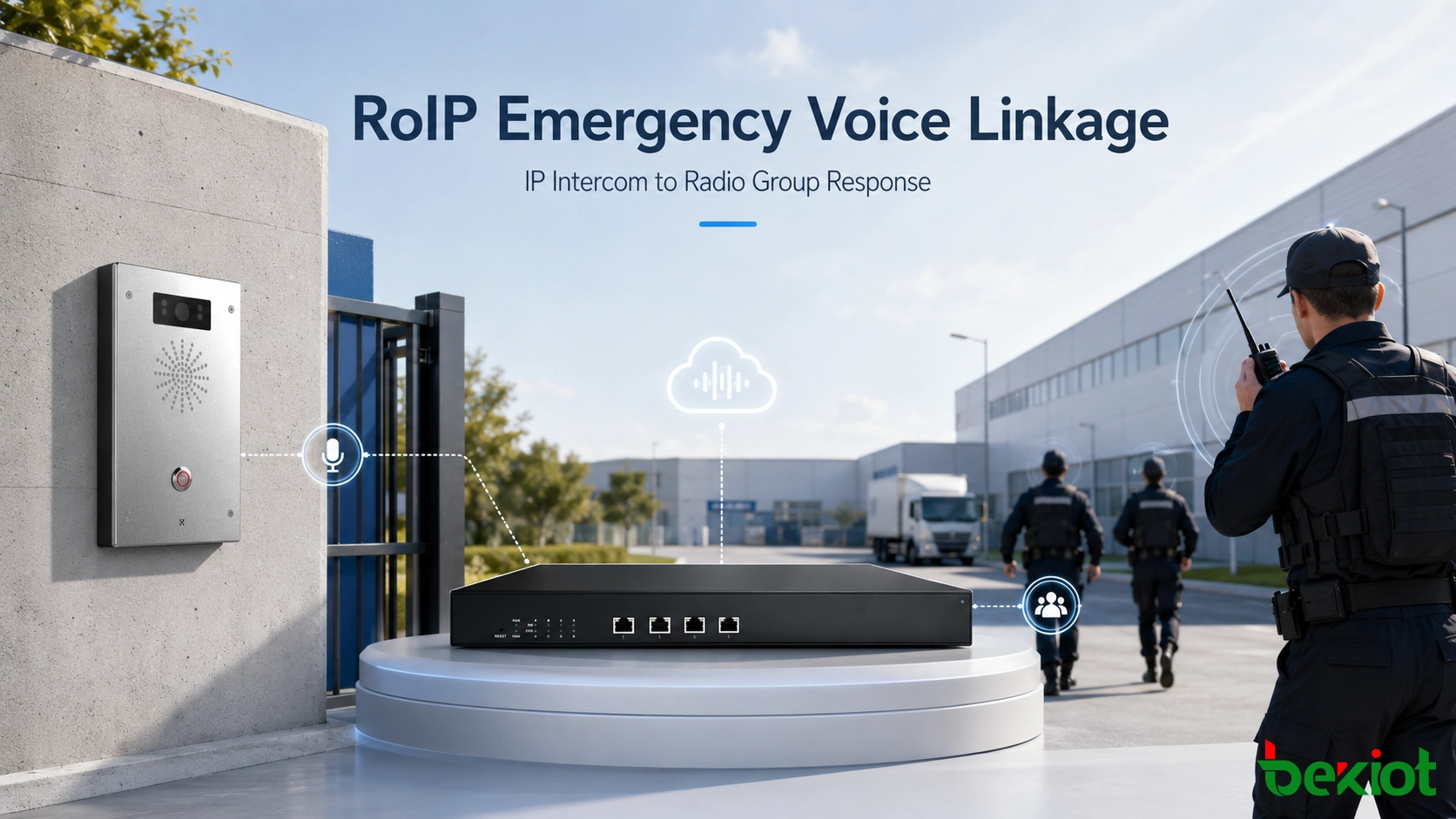 RoIP Gateway Integration for IP Intercoms and Two-Way Radio Response