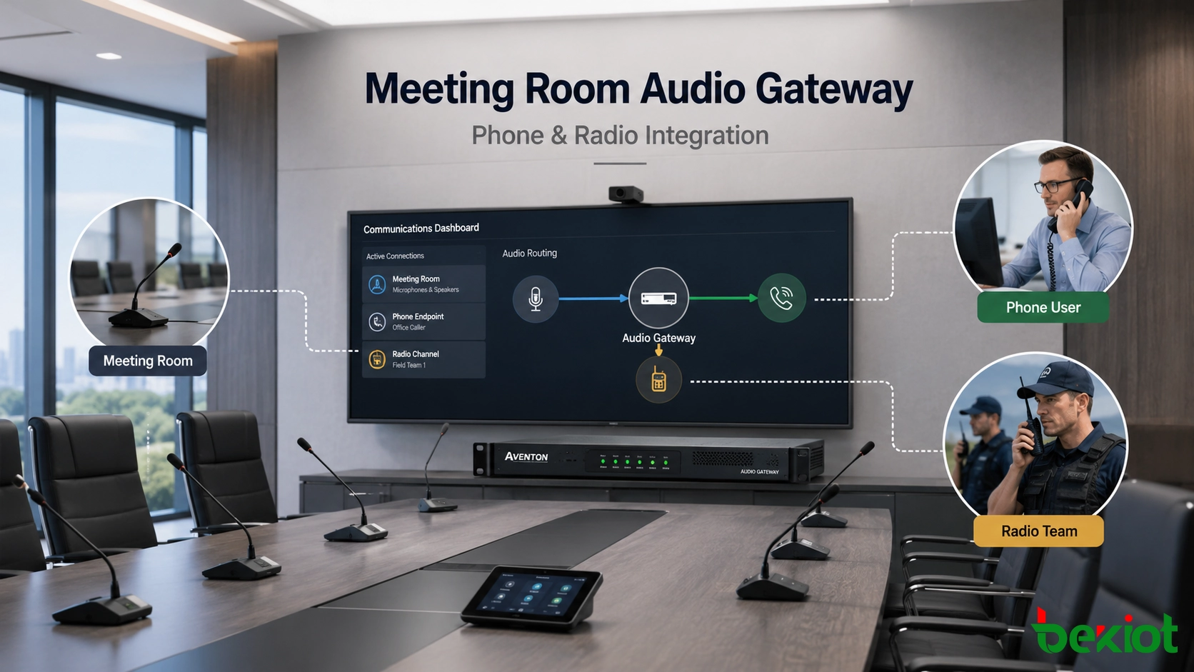 Meeting Room Audio Gateway for Telephone and Radio Communication