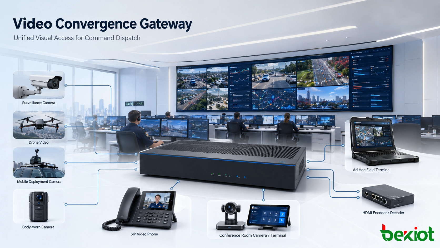 Video Convergence Gateway for Command Dispatch Systems