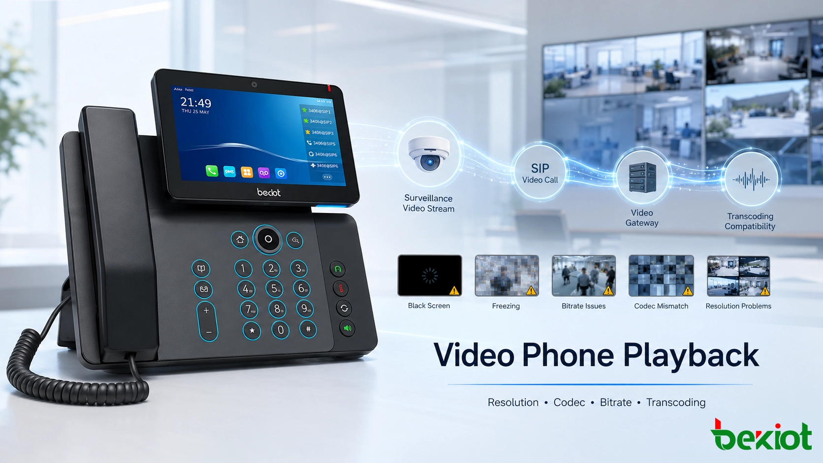 Video Phone Playback Troubleshooting for Surveillance and Dispatch Integration