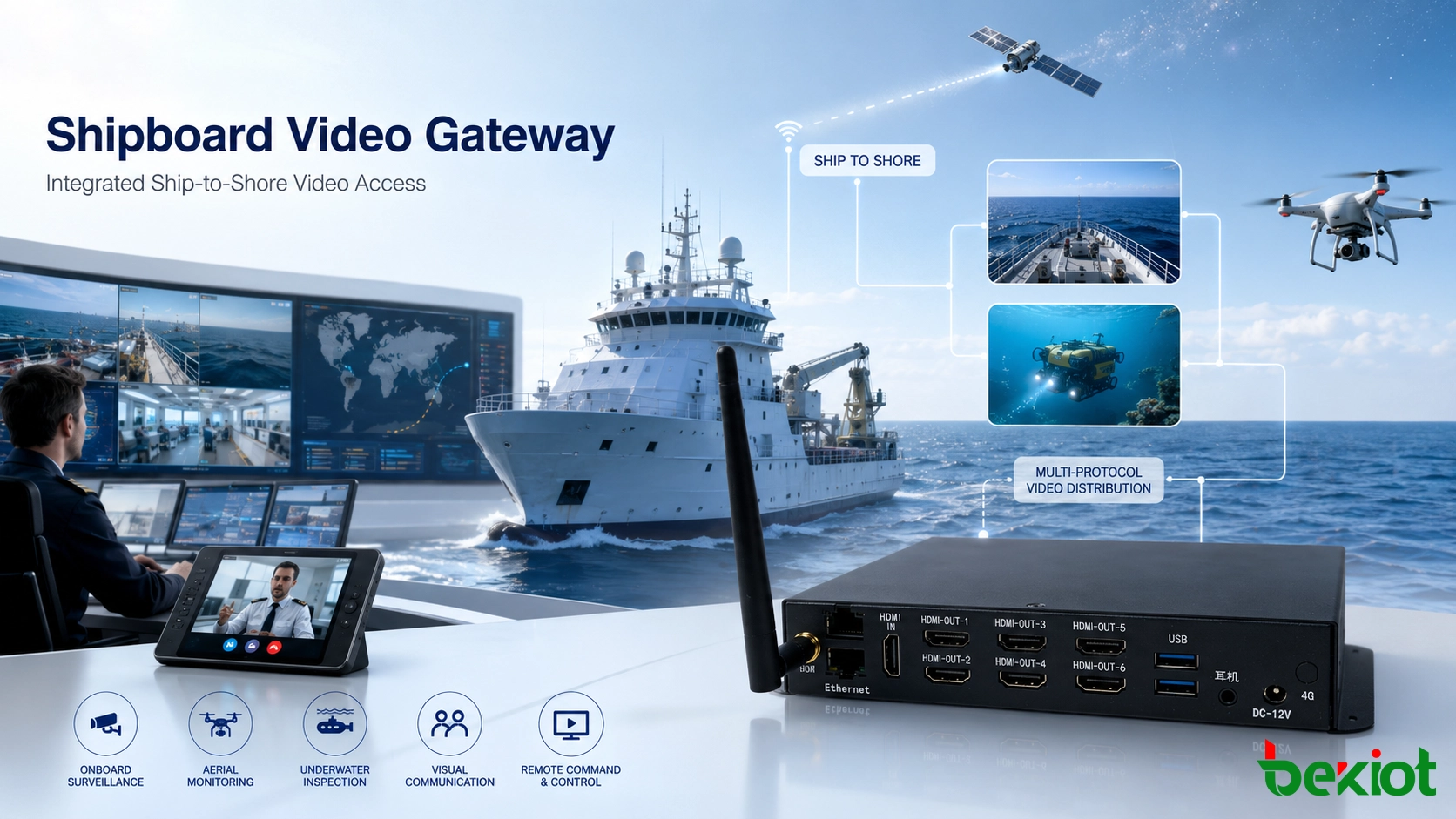 Shipboard Video Access Gateway for Integrated Ship-to-Shore Communication