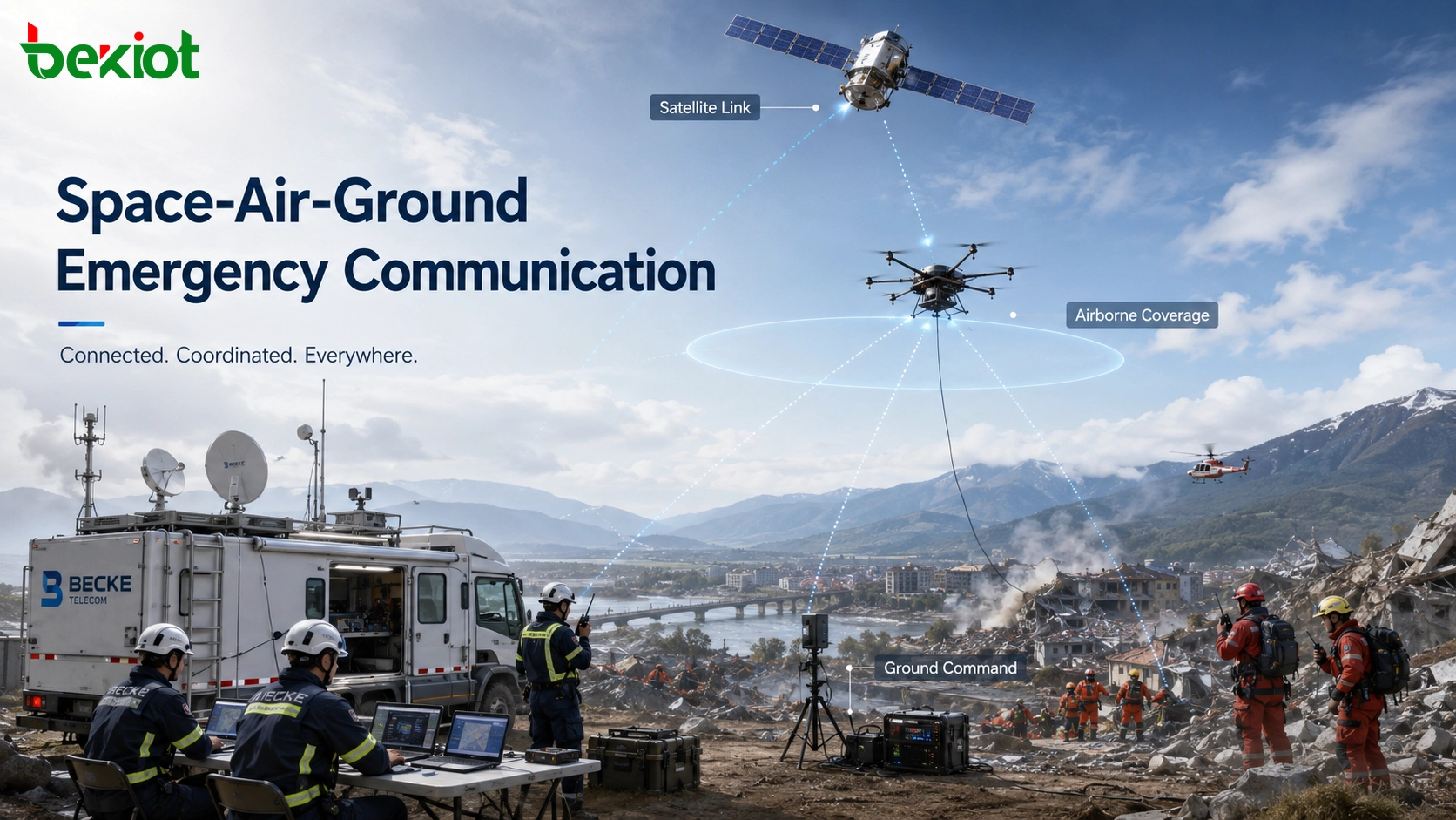 Space-Air-Ground Emergency Communication Network Design