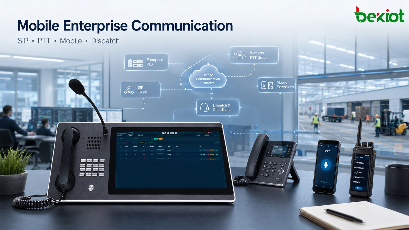Enterprise Phone System Integration for Wireless PTT and Mobile Field Communication
