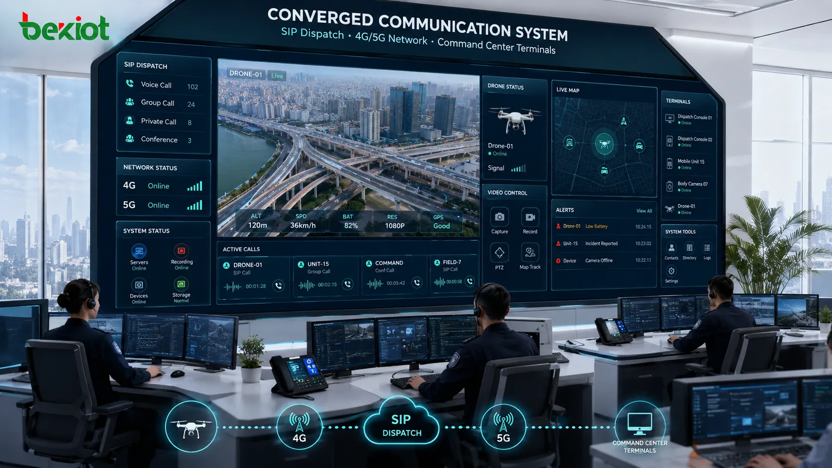 Video Access Gateway for Converged Communication and Dispatch Platforms