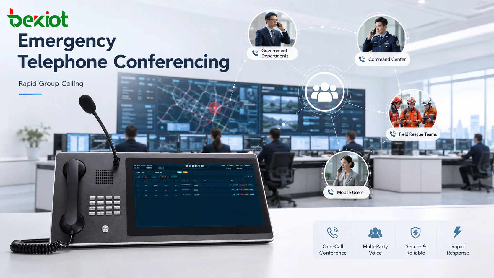 Emergency Telephone Conferencing for Rapid Command and Multi-Department Coordination