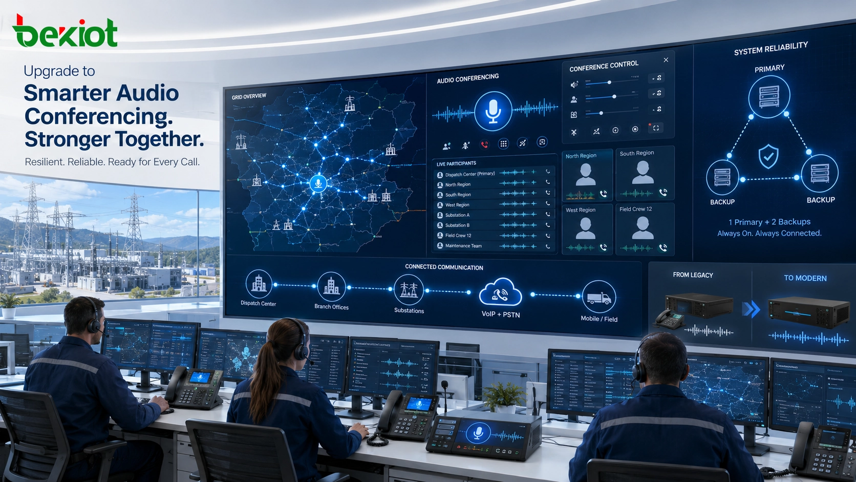 Power Utility Audio Conferencing Upgrade for Emergency Command and Multi-Site Coordination