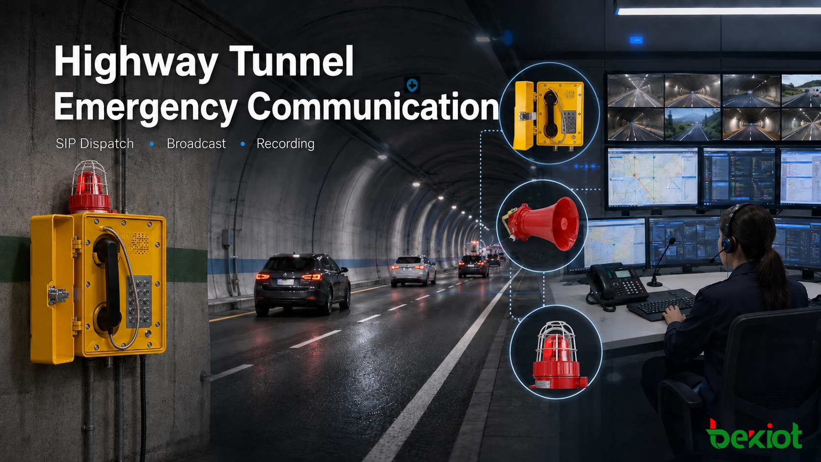 Highway Tunnel Emergency Communication and Dispatch System