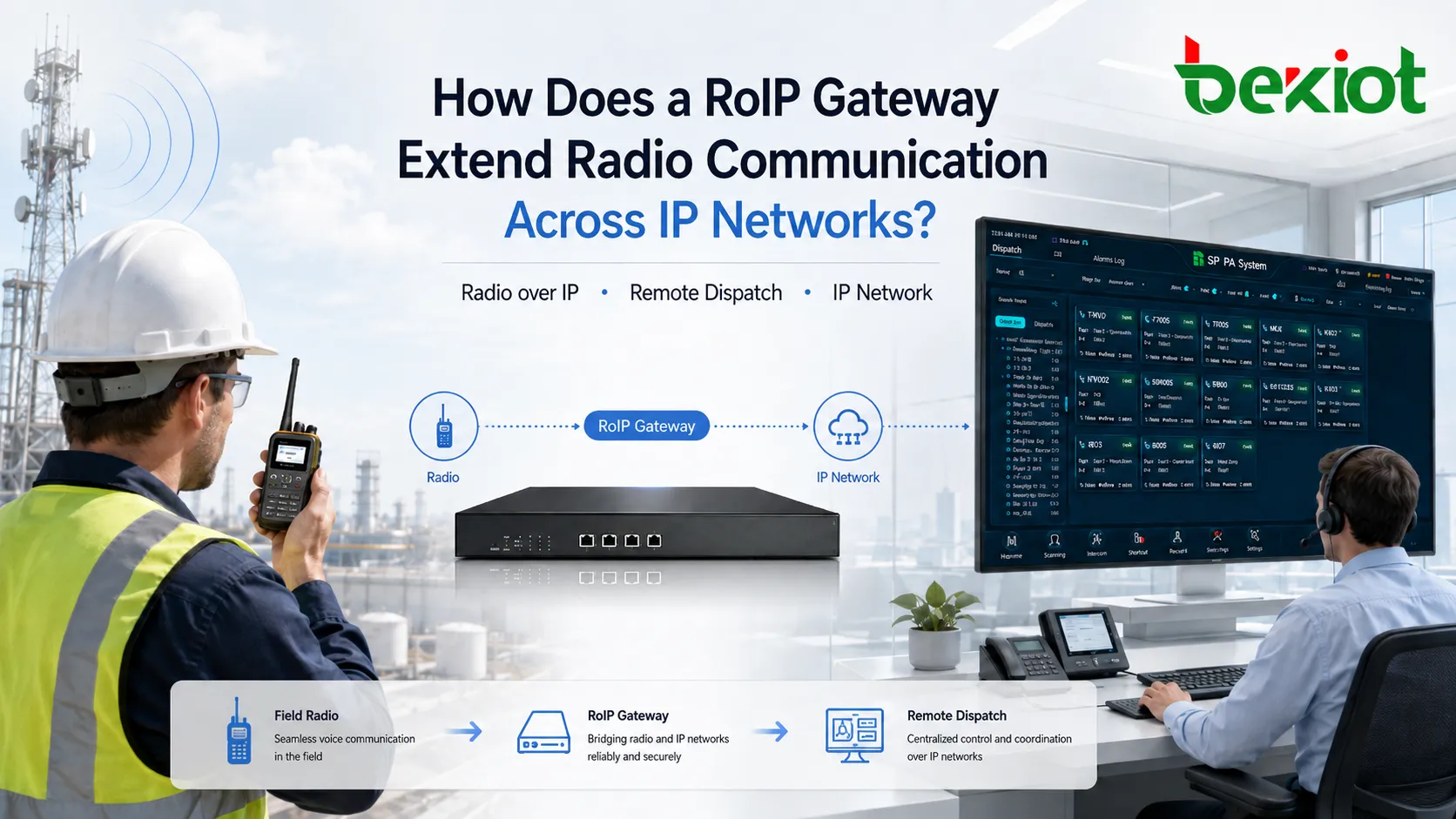 How Does a RoIP Gateway Extend Radio Communication Across IP Networks?