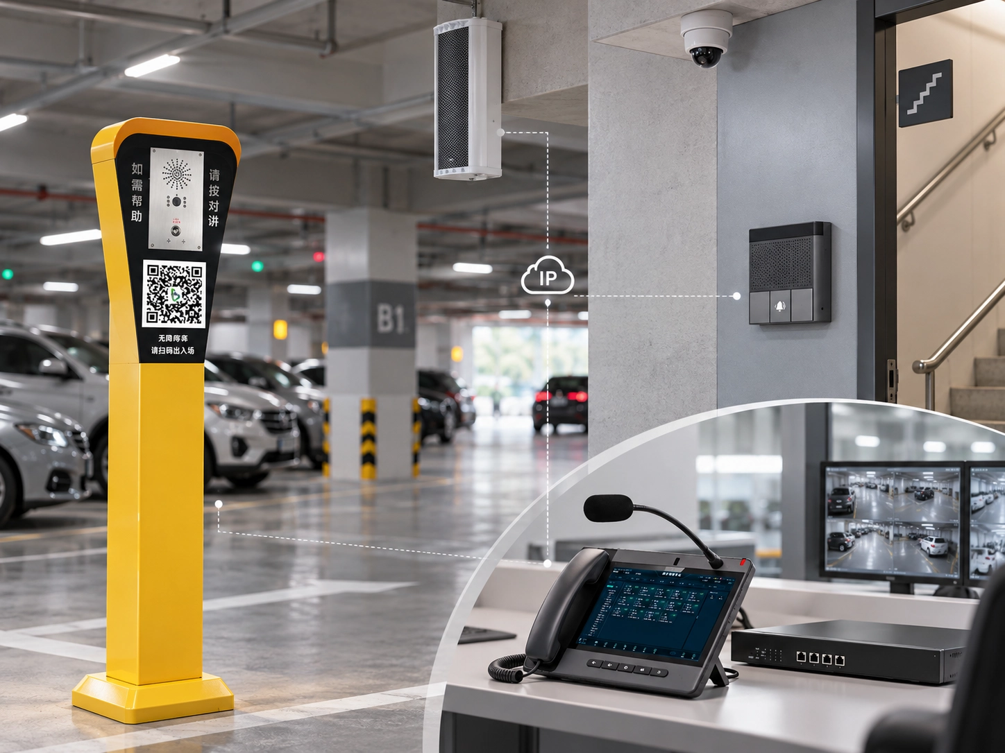 Parking Lot Emergency Call Box System