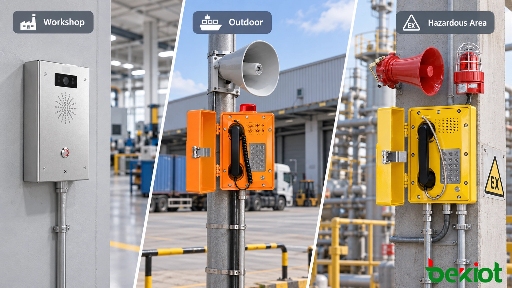Factory SIP intercom deployment across workshops outdoor areas and hazardous industrial zones