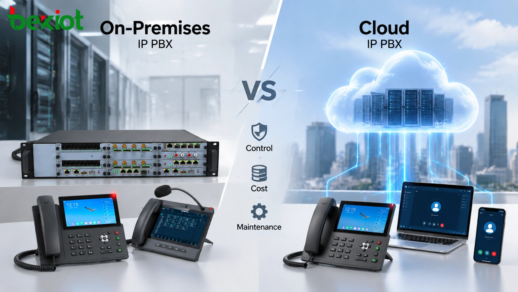 On-Premises vs Cloud IP PBX: Control, Cost and Maintenance